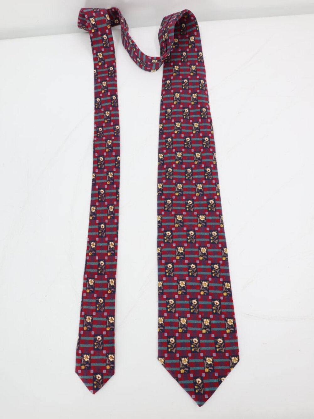 Brioni Tie Mens w4 L60 Designer Geometric Floral Luxury Necktie geometric - Picture 7 of 10